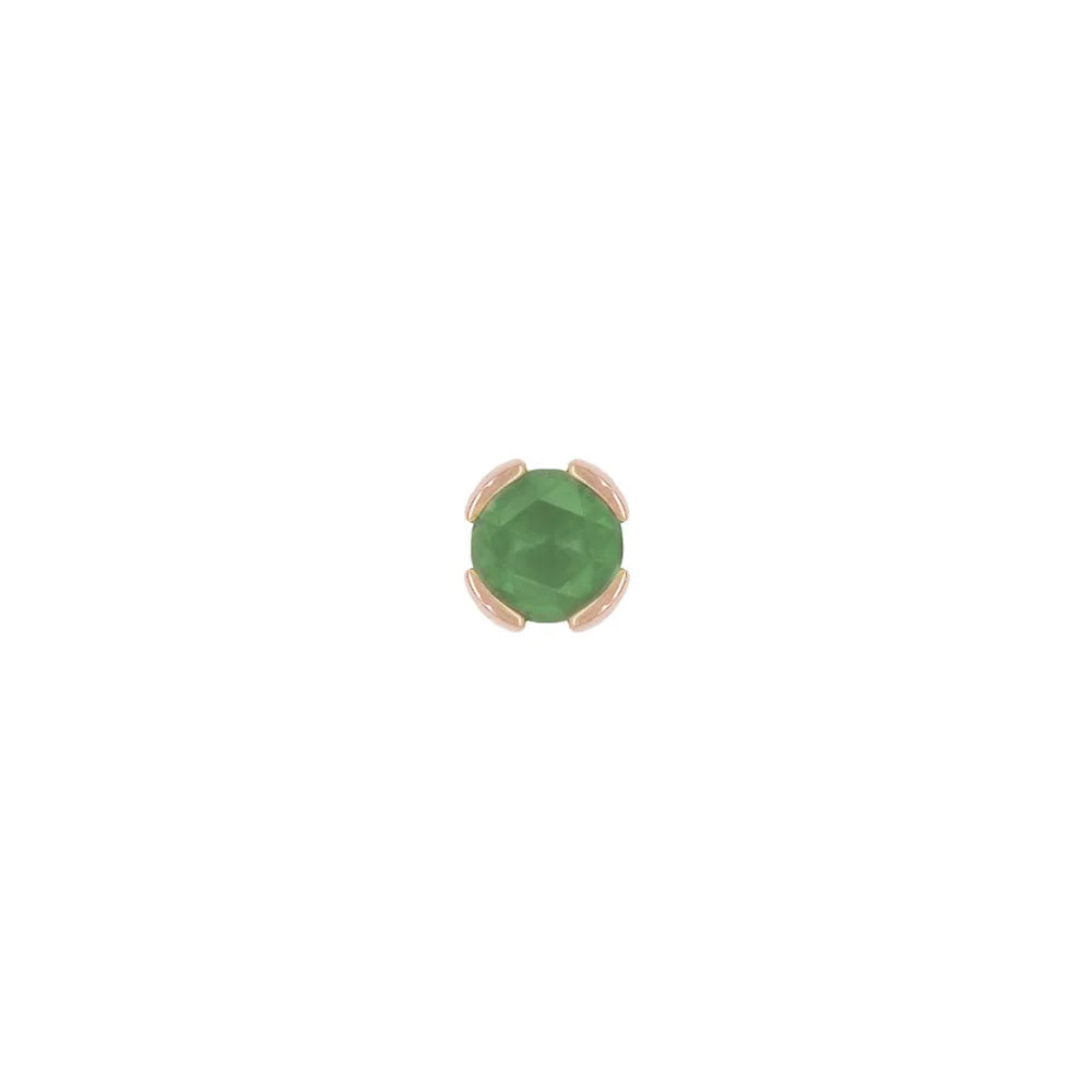PEEKABOO + SANDBLASTED GREEN TOURMALINE - THREADLESS END *PRE-ORDER* Buddha Jewelry