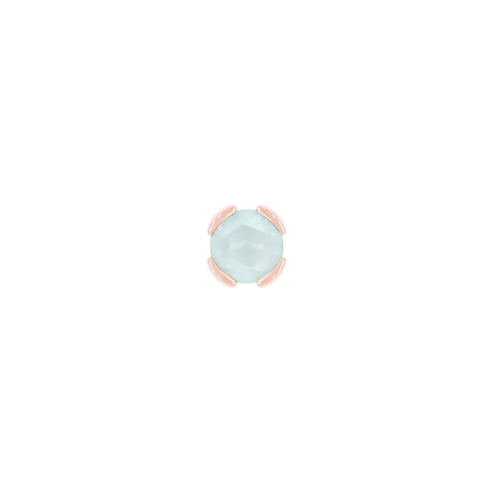 PEEKABOO + SANDBLASTED AQUAMARINE - THREADLESS END *PRE-ORDER* Buddha Jewelry