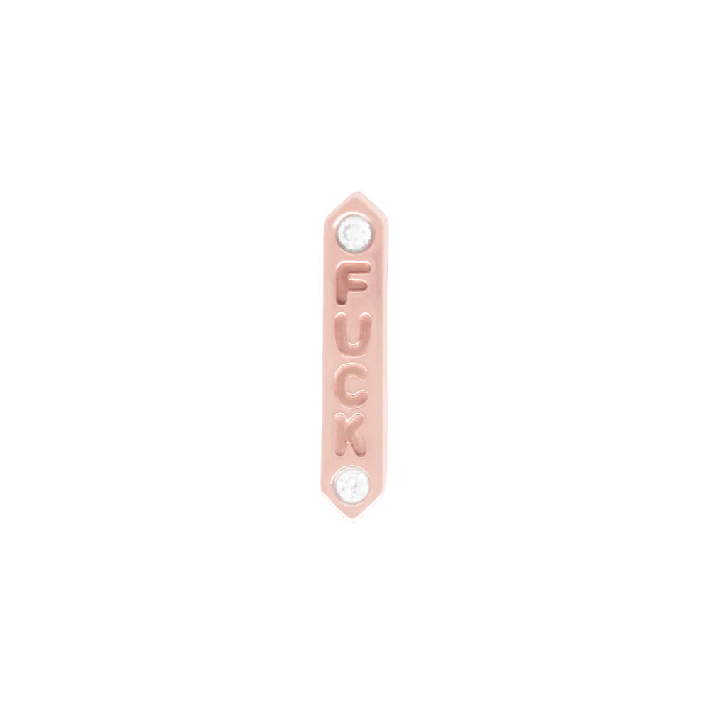 "FUCK" + DIAMOND - THREADLESS END *PRE-ORDER* Buddha Jewelry