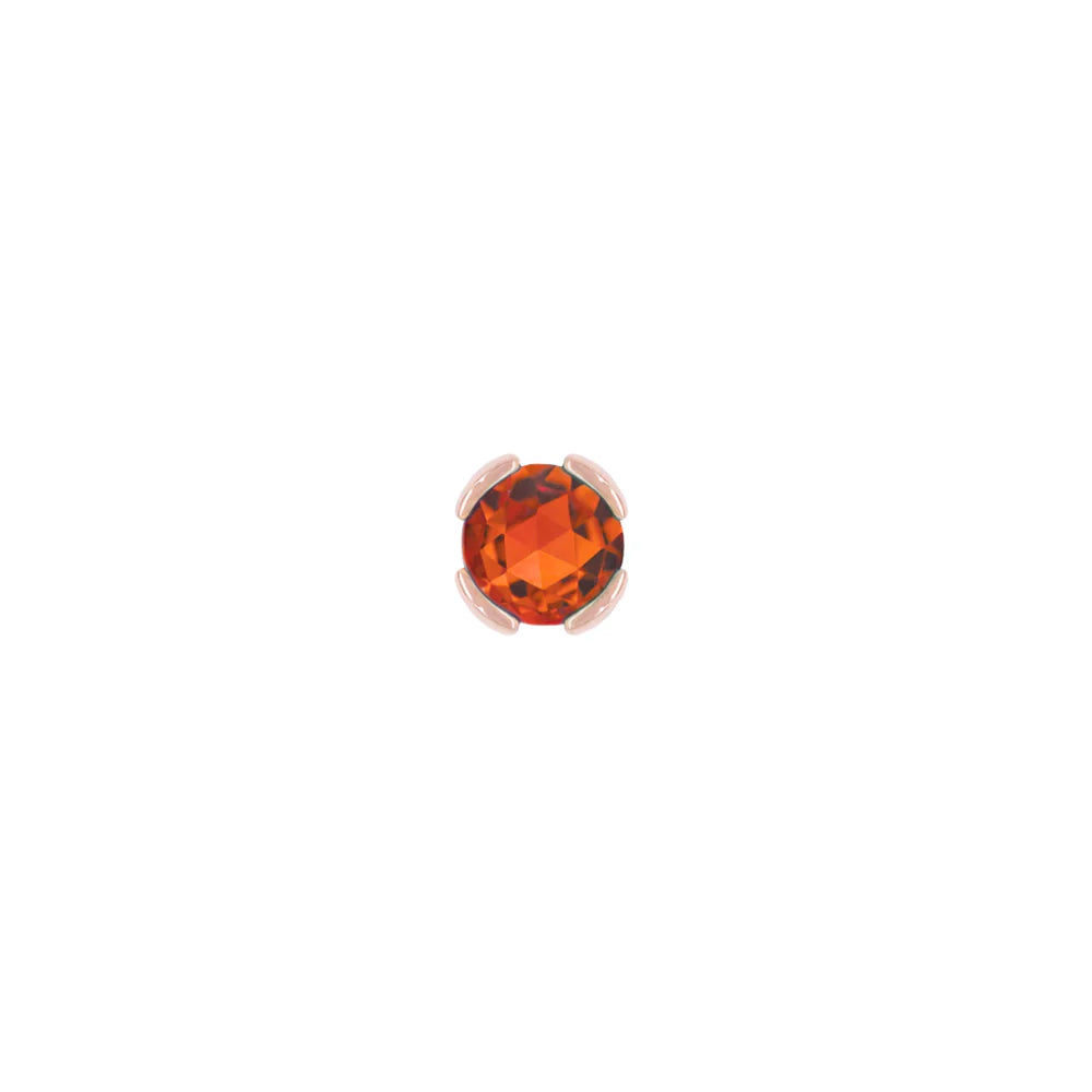 PEEKABOO + ORANGE GARNET - THREADLESS END *PRE-ORDER* Buddha Jewelry