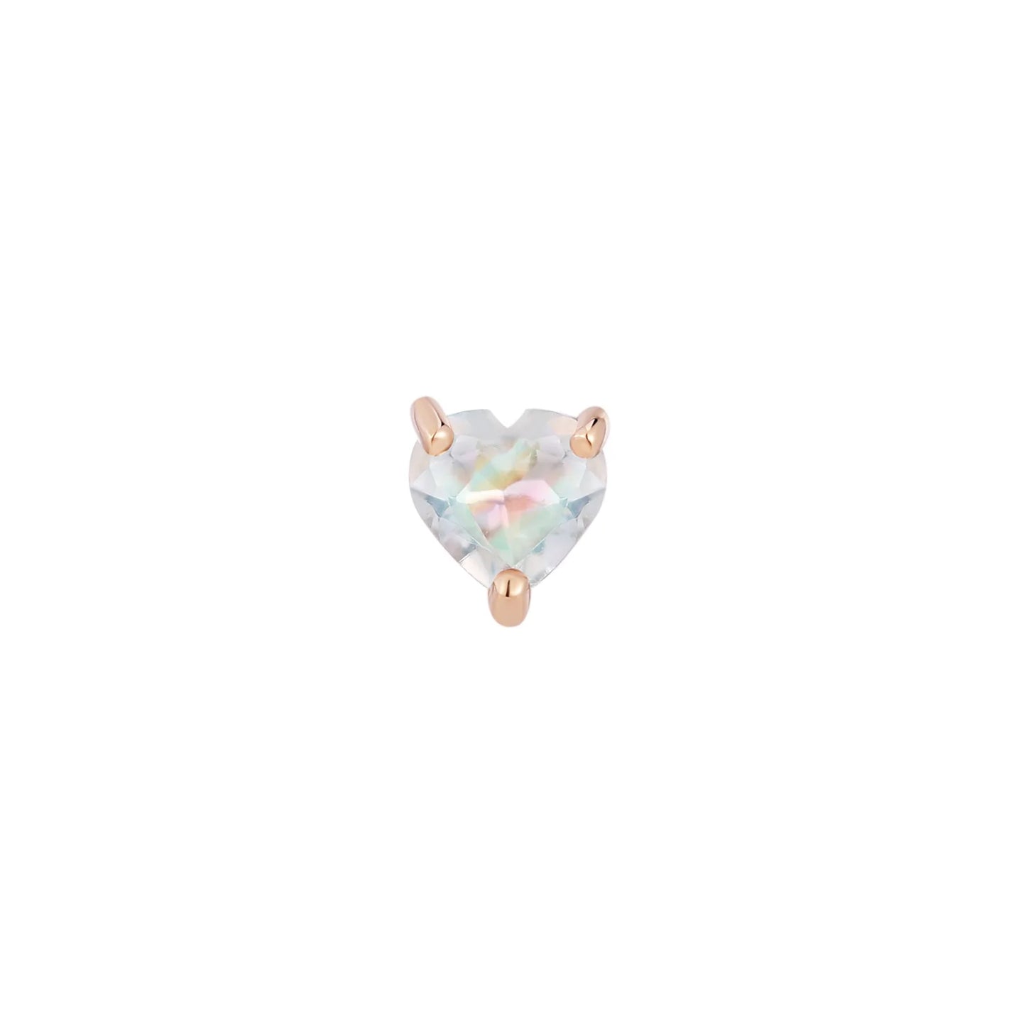 RAINBOW MOONSTONE HEART - THREADLESS END *PRE-ORDER* Buddha Jewelry