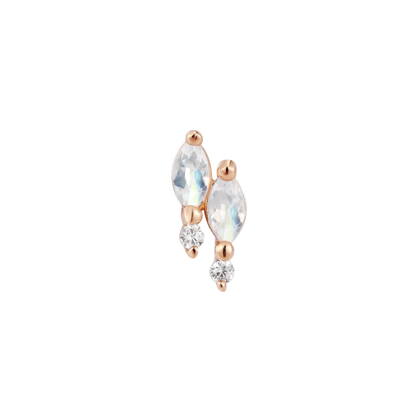 DREAMLAND + RAINBOW MOONSTONE - THREADLESS END *PRE-ORDER* Buddha Jewelry