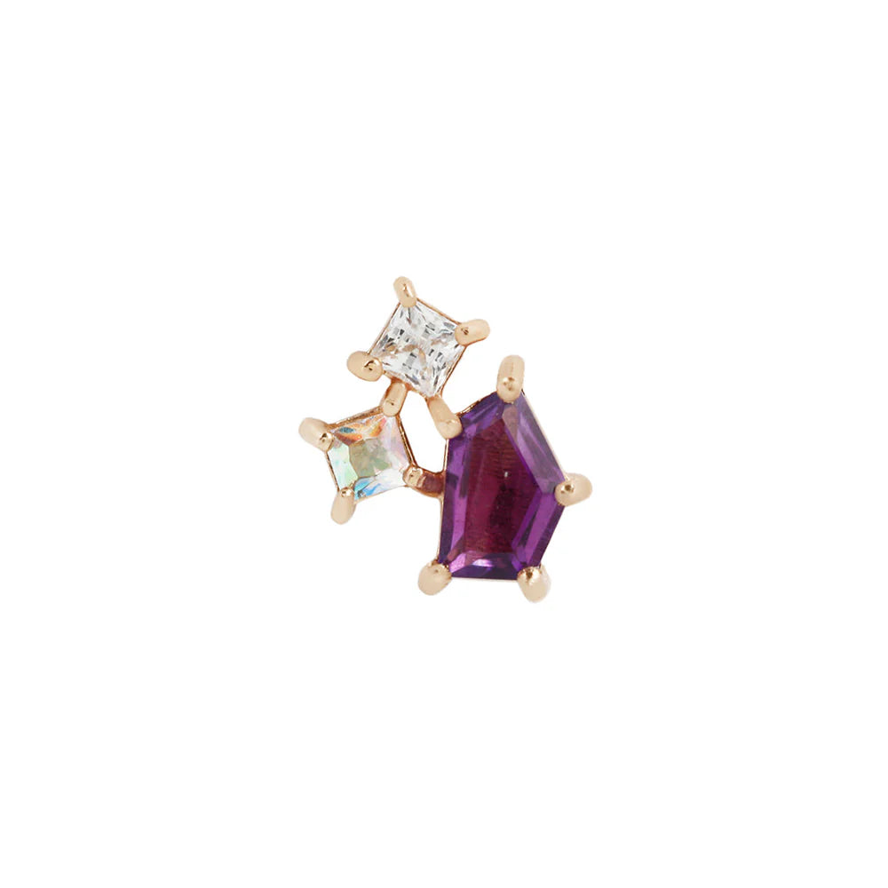 LYRA + AMETHYST + MERCURY MIST TOPAZ - THREADLESS END *PRE-ORDER* Buddha Jewelry