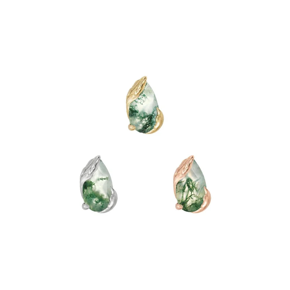 OCCASION + MOSS AGATE - THREADLESS END *PRE-ORDER* Buddha Jewelry
