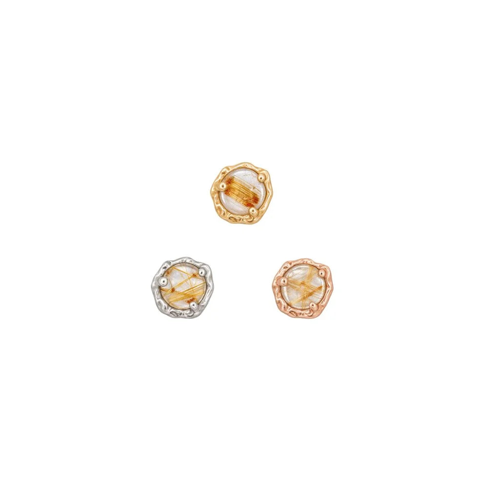 SPIRIT + RUTILATED QUARTZ - THREADLESS END *PRE-ORDER* Buddha Jewelry