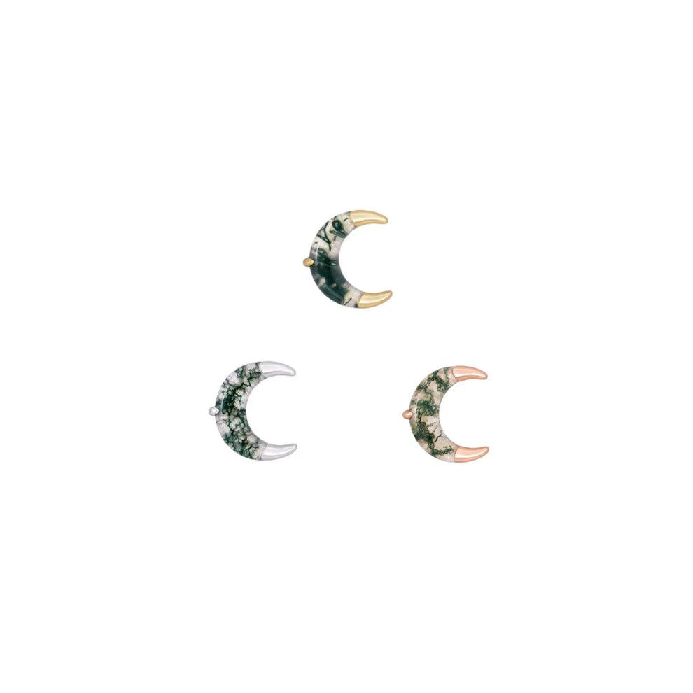 WITCHING HOUR + MOSS AGATE - THREADLESS END *PRE-ORDER* Buddha Jewelry
