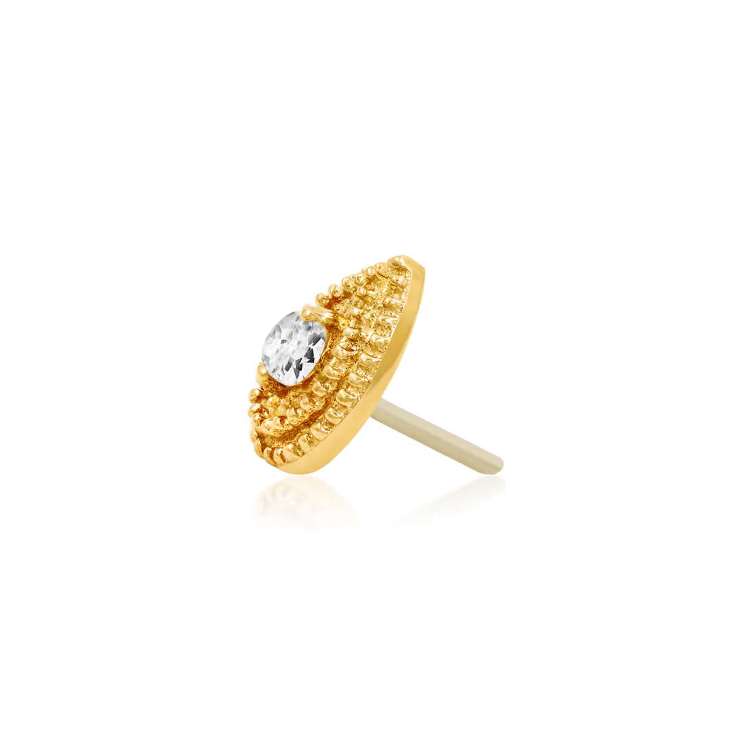 PEAR DOUBLE MILLGRAIN - THREADLESS END *PRE-ORDER* Junipurr Jewelry