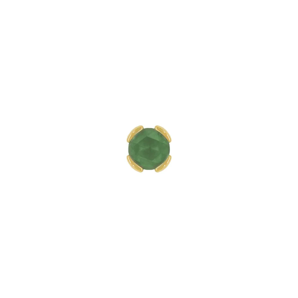 PEEKABOO + SANDBLASTED GREEN TOURMALINE - THREADLESS END *PRE-ORDER* Buddha Jewelry