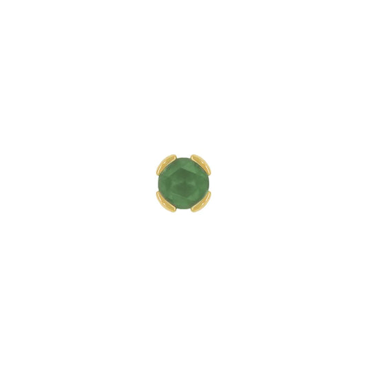 PEEKABOO + SANDBLASTED GREEN TOURMALINE - THREADLESS END *PRE-ORDER* Buddha Jewelry