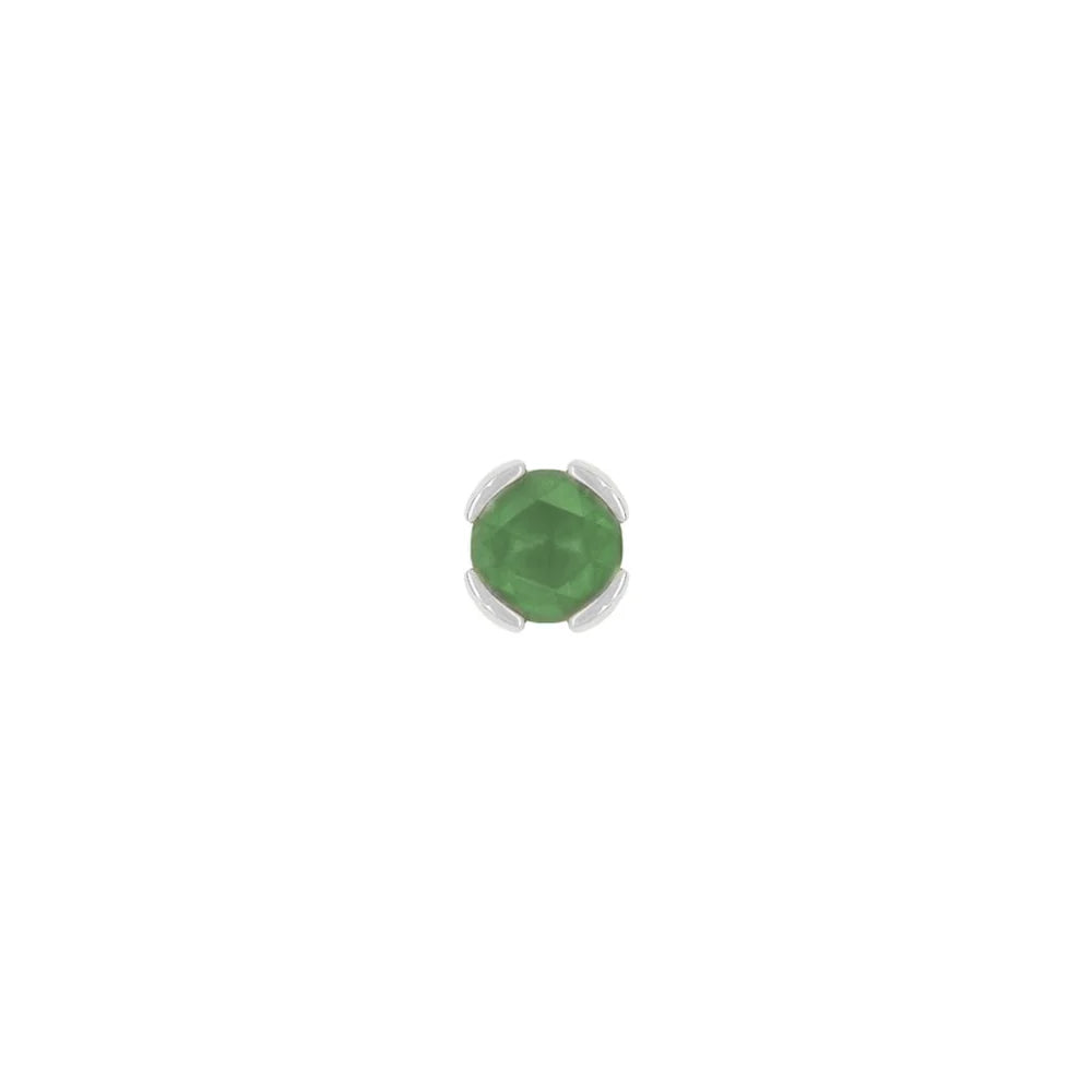 PEEKABOO + SANDBLASTED GREEN TOURMALINE - THREADLESS END *PRE-ORDER* Buddha Jewelry
