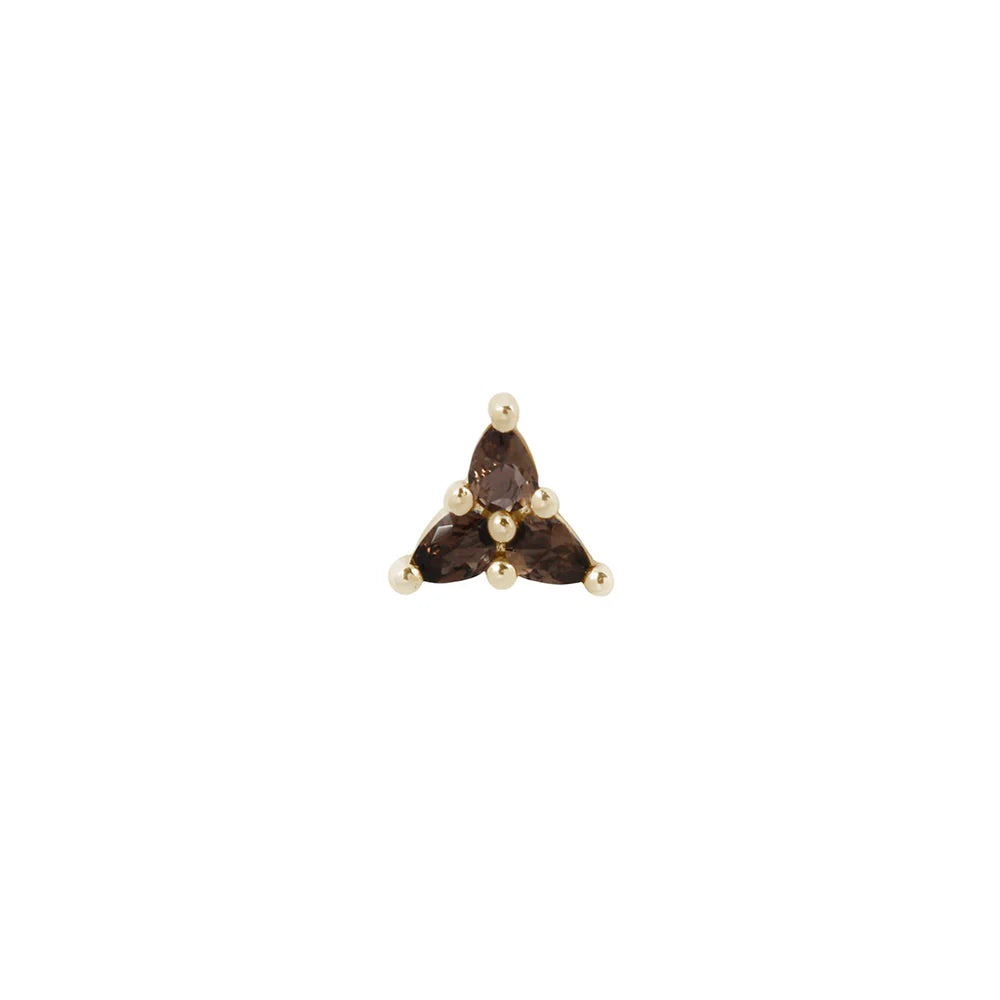 3 LITTLE PEARS + SMOKY QUARTZ - THREADLESS END *PRE-ORDER* Buddha Jewelry