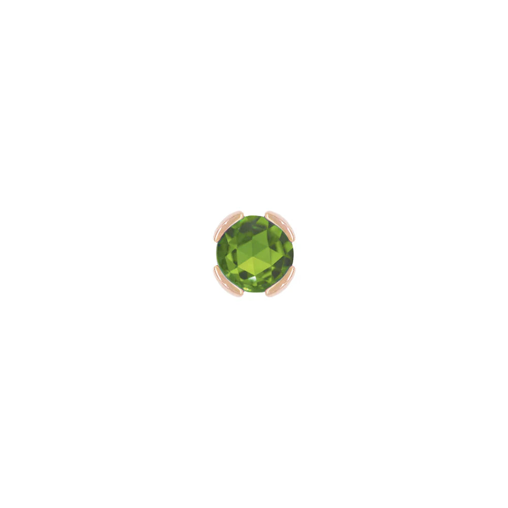PEEKABOO + GREEN TOURMALINE - THREADLESS END *PRE-ORDER* Buddha Jewelry