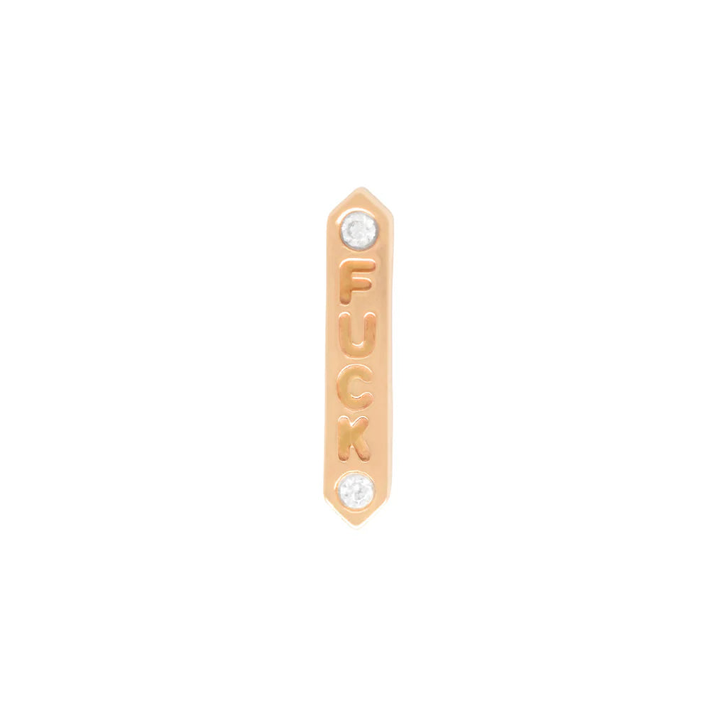 "FUCK" + DIAMOND - THREADLESS END *PRE-ORDER* Buddha Jewelry