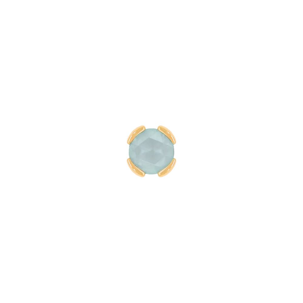 PEEKABOO + SANDBLASTED AQUAMARINE - THREADLESS END *PRE-ORDER* Buddha Jewelry