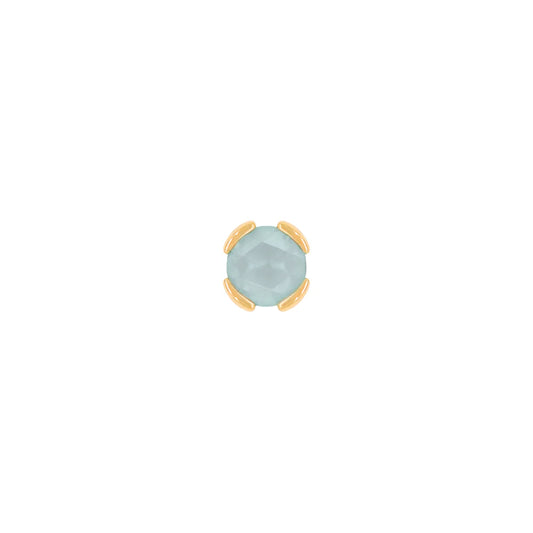 PEEKABOO + SANDBLASTED AQUAMARINE - THREADLESS END *PRE-ORDER* Buddha Jewelry