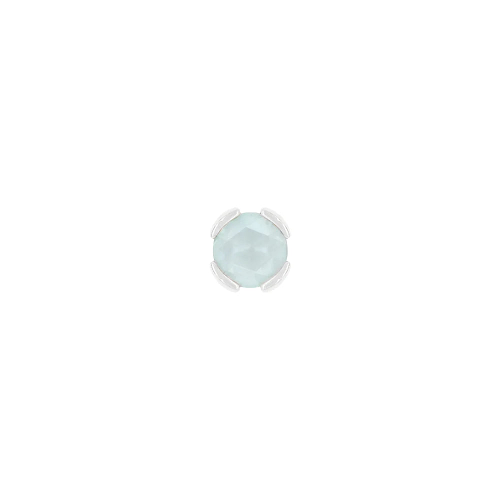 PEEKABOO + SANDBLASTED AQUAMARINE - THREADLESS END *PRE-ORDER* Buddha Jewelry