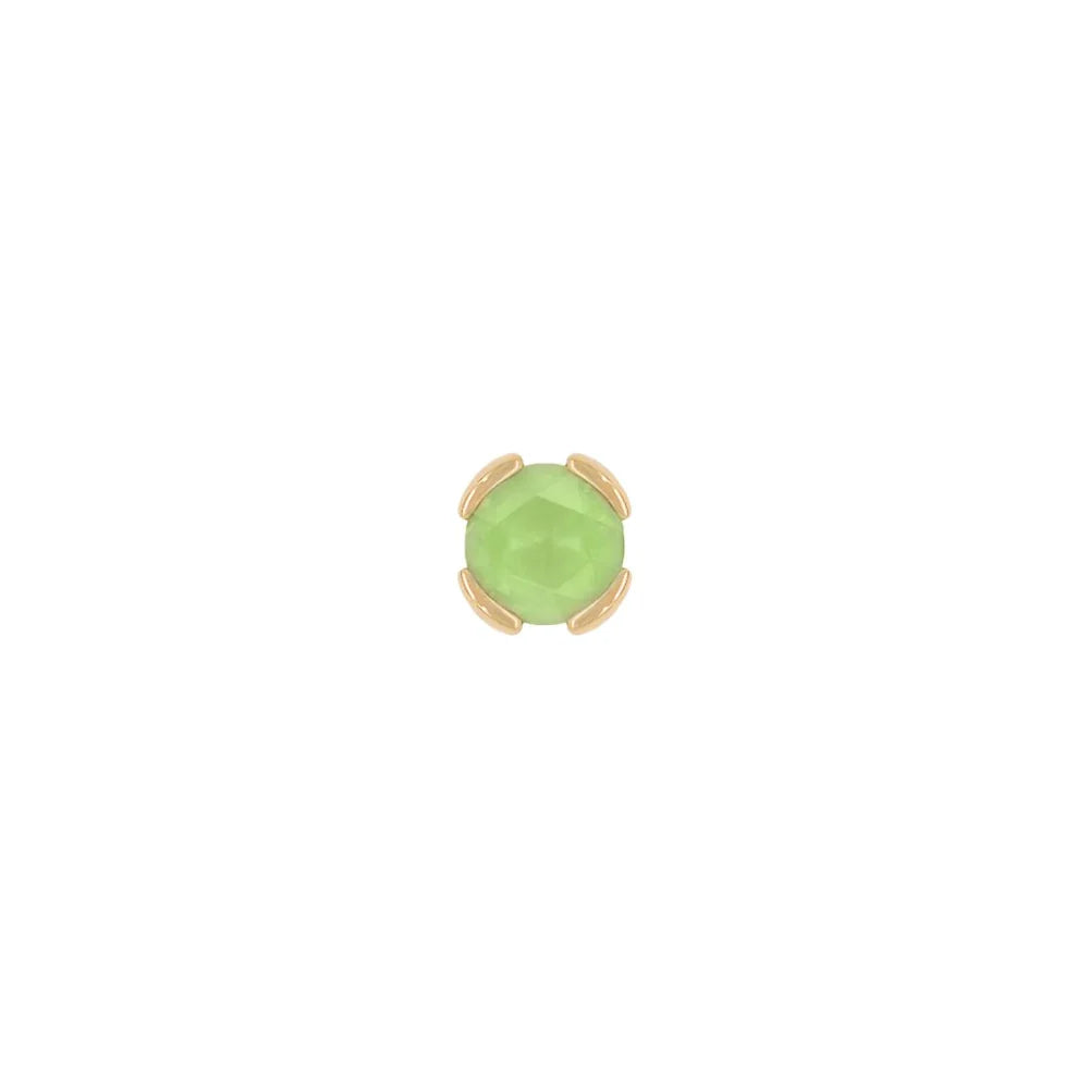 PEEKABOO + SANDBLASTED PERIDOT - THREADLESS END *PRE-ORDER* Buddha Jewelry