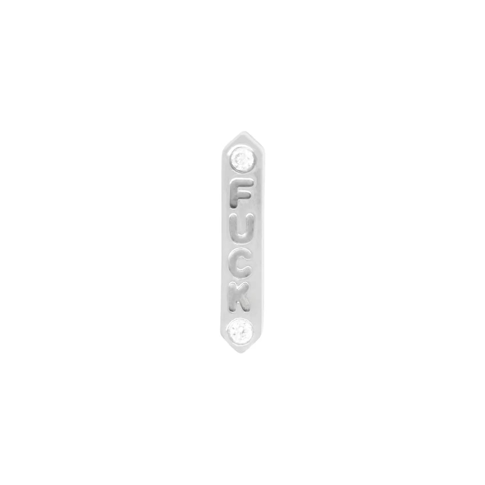 "FUCK" + DIAMOND - THREADLESS END *PRE-ORDER* Buddha Jewelry