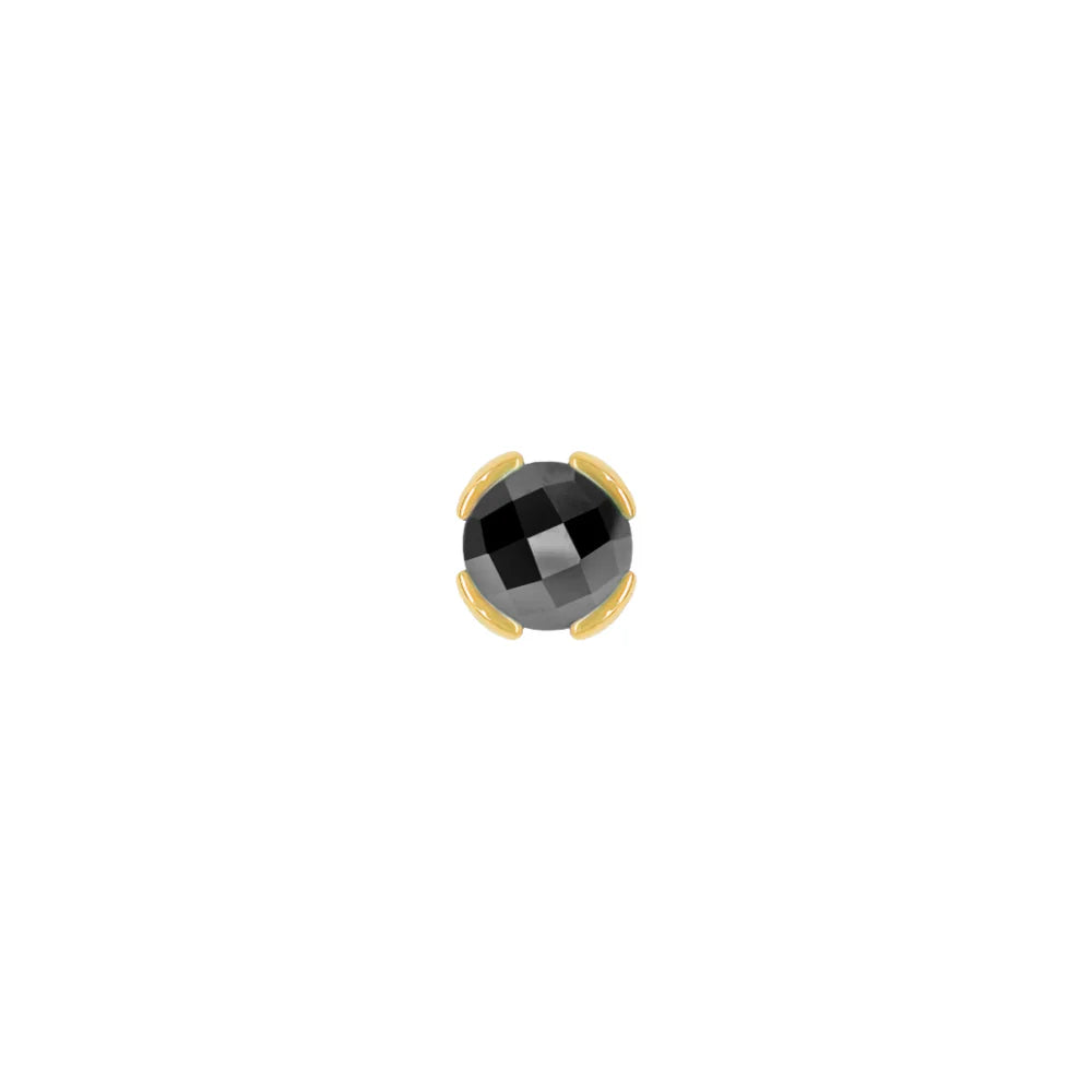 PEEKABOO + BLACK SPINEL - THREADLESS END *PRE-ORDER* Buddha Jewelry