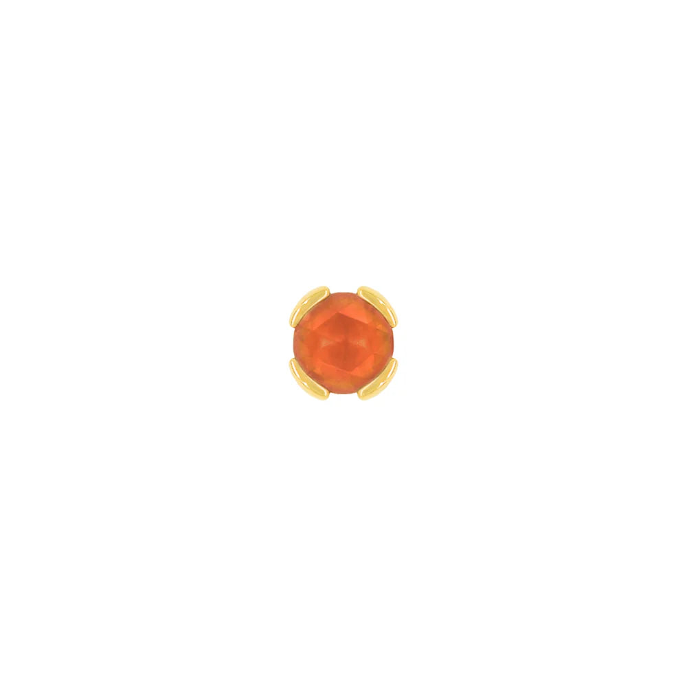 PEEKABOO + SANDBLASTED ORANGE GARNET - THREADLESS END *PRE-ORDER* Buddha Jewelry