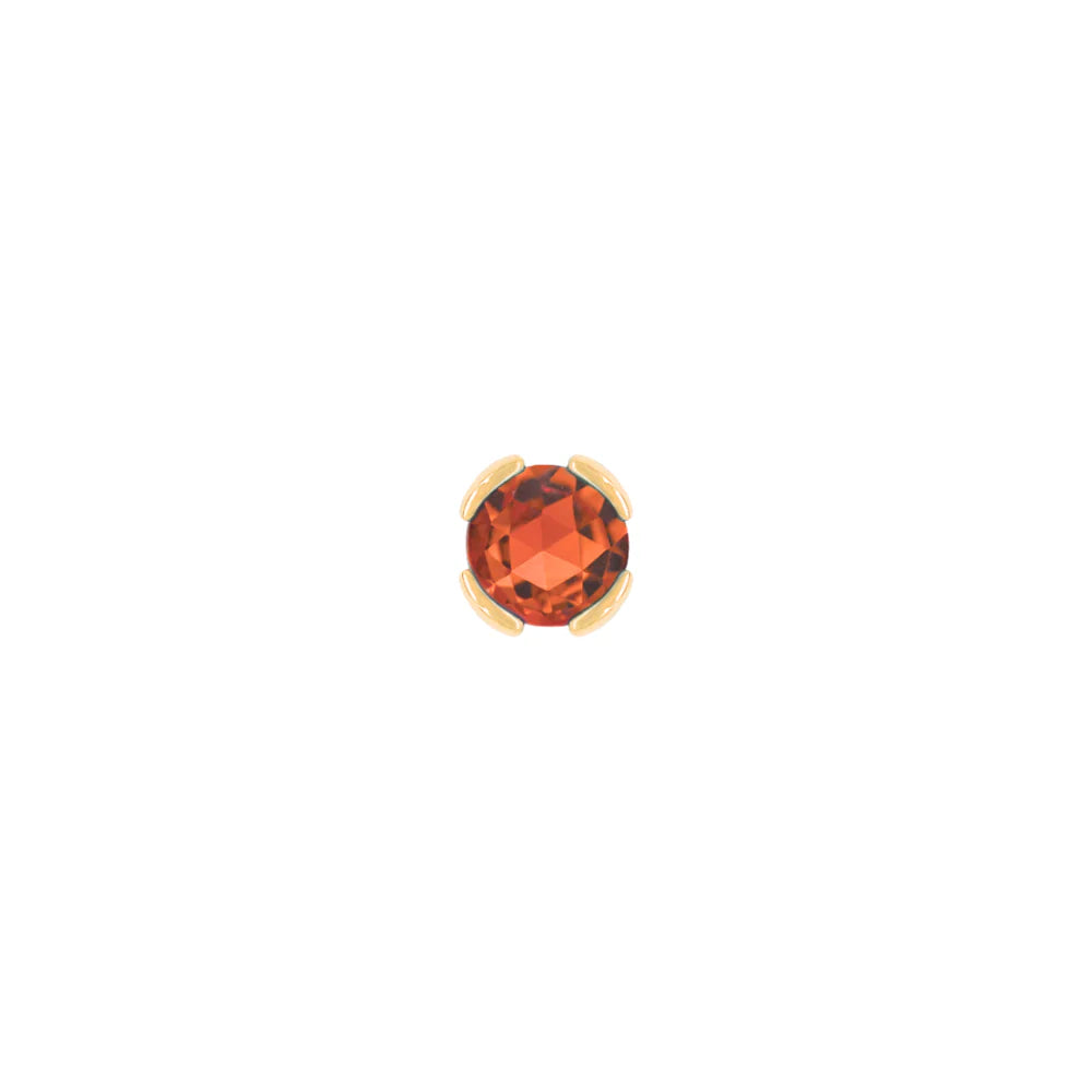 PEEKABOO + ORANGE GARNET - THREADLESS END *PRE-ORDER* Buddha Jewelry