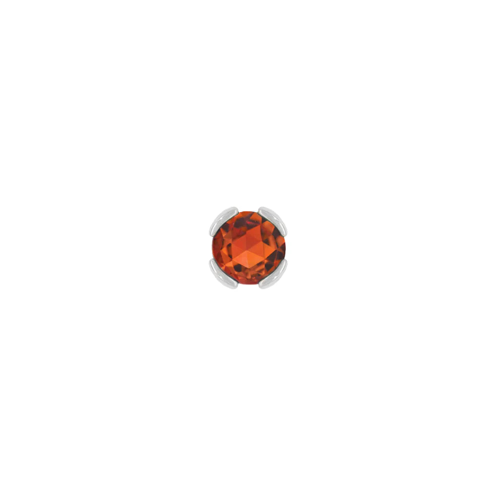 PEEKABOO + ORANGE GARNET - THREADLESS END *PRE-ORDER* Buddha Jewelry