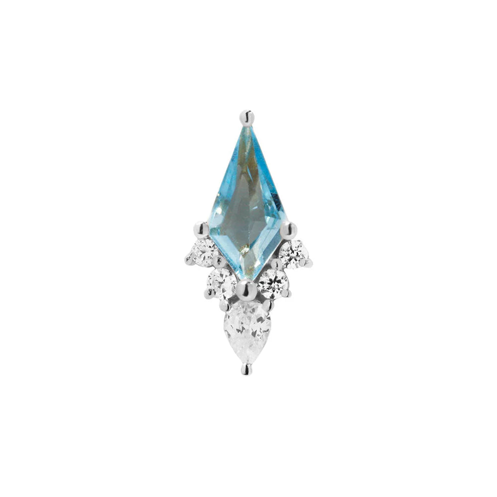 AFTERGLOW + SWISS BLUE TOPAZ + WHITE TOPAZ - THREADLESS END *PRE-ORDER* Buddha Jewelry