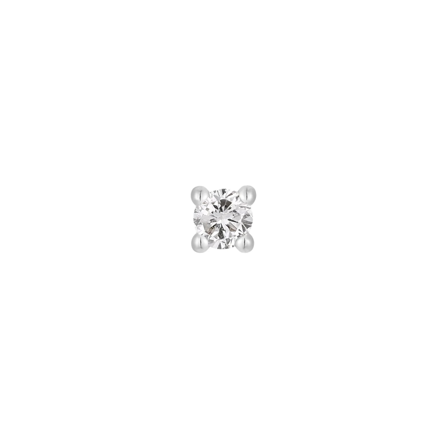 GENUINE WHITE DIAMOND PRONG - THREADLESS END *PRE-ORDER* Buddha Jewelry