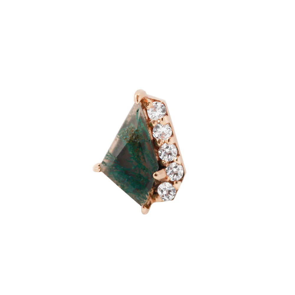 ELEVATE + MOSS AGATE - THREADLESS END *PRE-ORDER* Buddha Jewelry