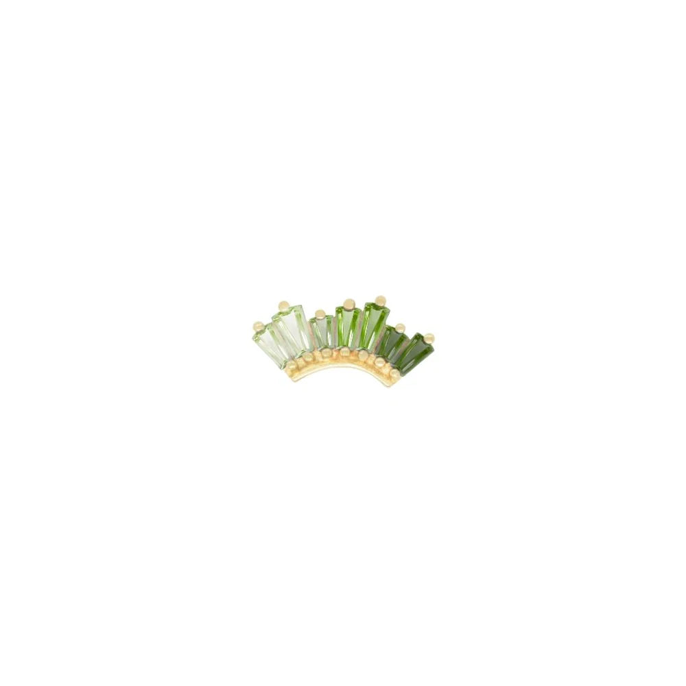 ENLIGHTEN + GREEN TOURMALINE + PERIDOT OMBRE - THREADLESS END *PRE-ORDER* Buddha Jewelry