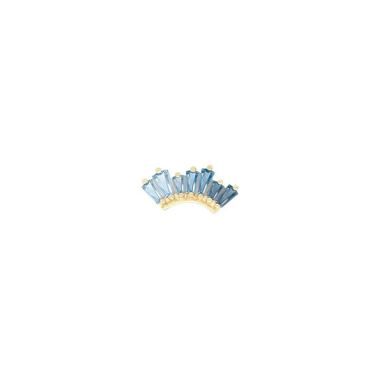 ENLIGHTEN + BLUE TOPAZ OMBRE - THREADLESS END *PRE-ORDER* Buddha Jewelry