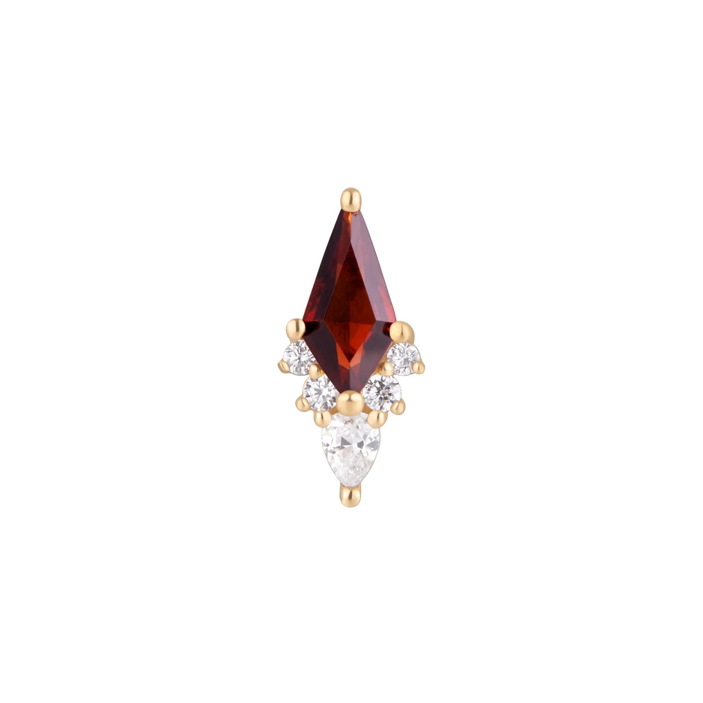AFTERGLOW + GARNET - THREADLESS END *PRE-ORDER* Buddha Jewelry