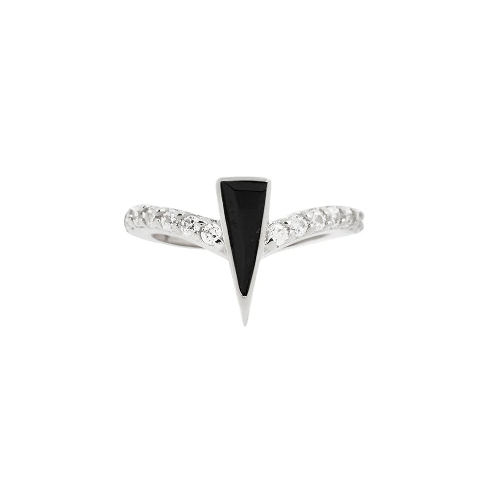 MIKAH + BLACK SPINEL - CLICKER RING *PRE-ORDER* Buddha Jewelry