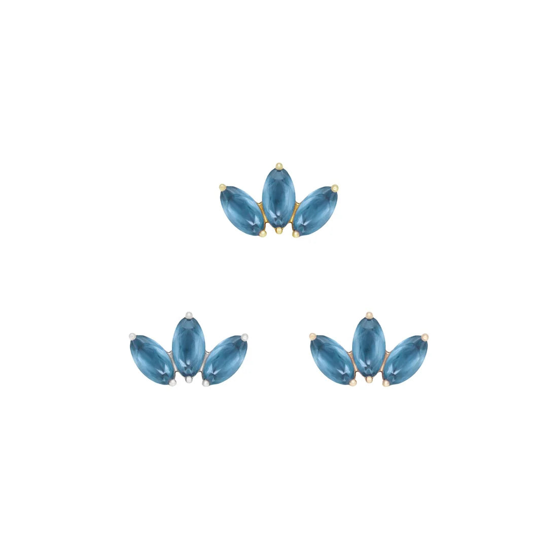 MINI MOET + SANDBLASTED LONDON BLUE TOPAZ - THREADLESS END *PRE-ORDER* Buddha Jewelry