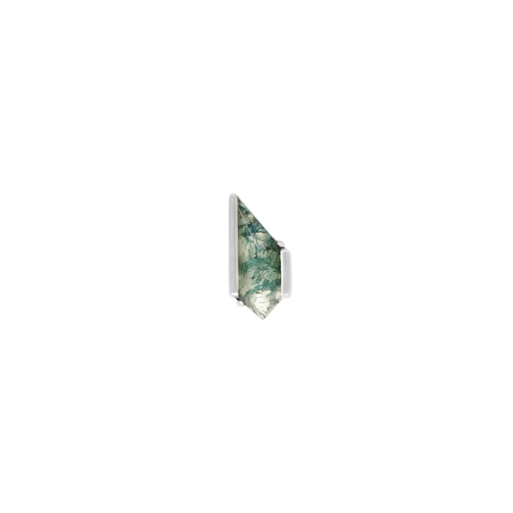 VINYL + MOSS AGATE - THREADLESS END *PRE-ORDER* Buddha Jewelry