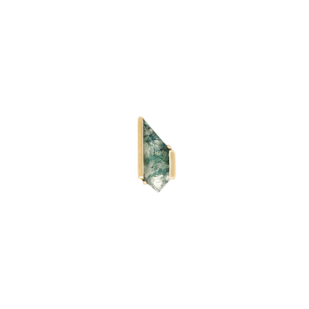 VINYL + MOSS AGATE - THREADLESS END *PRE-ORDER* Buddha Jewelry