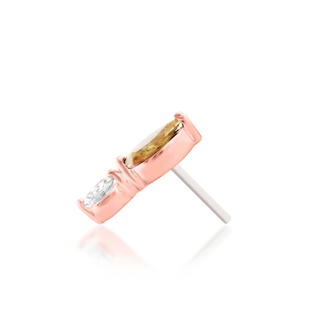 EMERSYN + CHAMPAGNE CZ - THREADLESS END *PRE-ORDER* Junipurr Jewelry