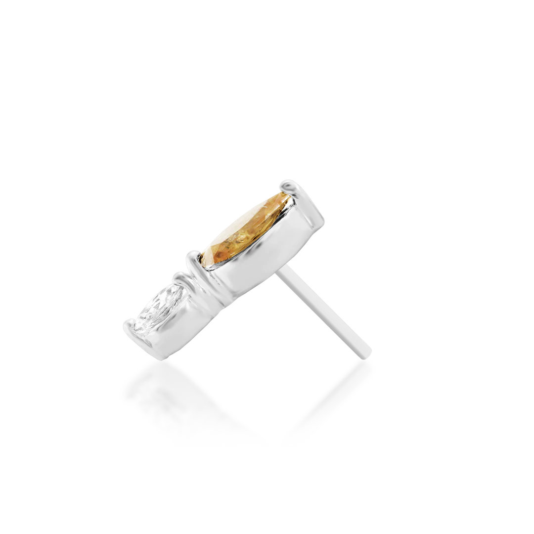 EMERSYN + CHAMPAGNE CZ - THREADLESS END *PRE-ORDER* Junipurr Jewelry