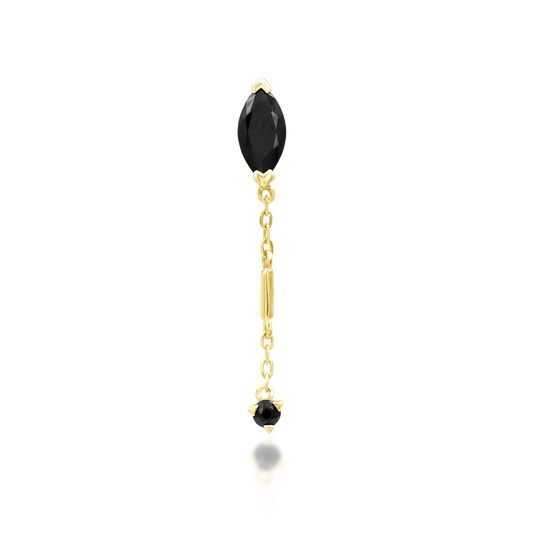 AKASHA + BLACK CZ - THREADLESS END *PRE-ORDER* Junipurr Jewelry