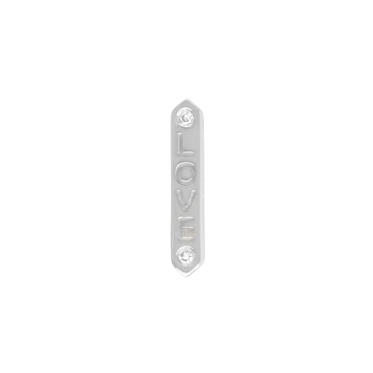"LOVE" + DIAMOND - THREADLESS END *PRE-ORDER* Buddha Jewelry