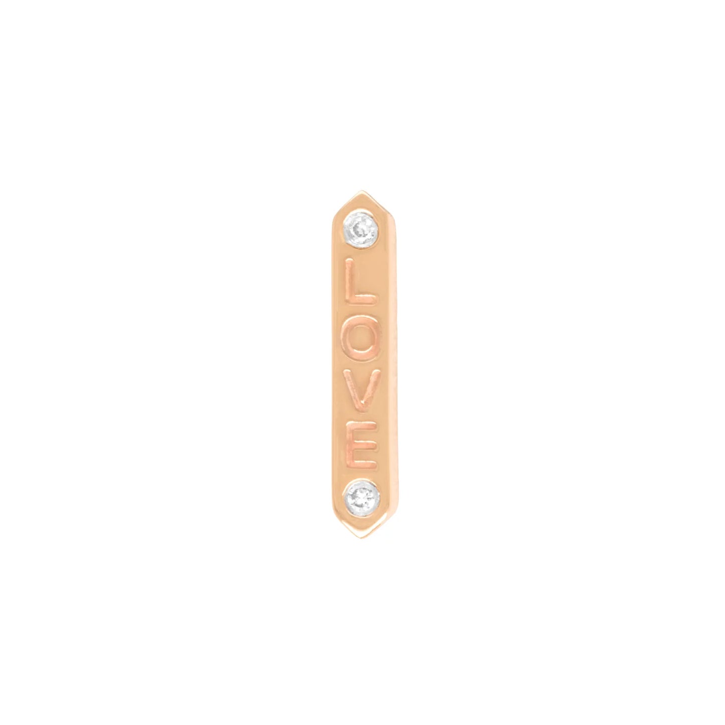 "LOVE" + DIAMOND - THREADLESS END *PRE-ORDER* Buddha Jewelry