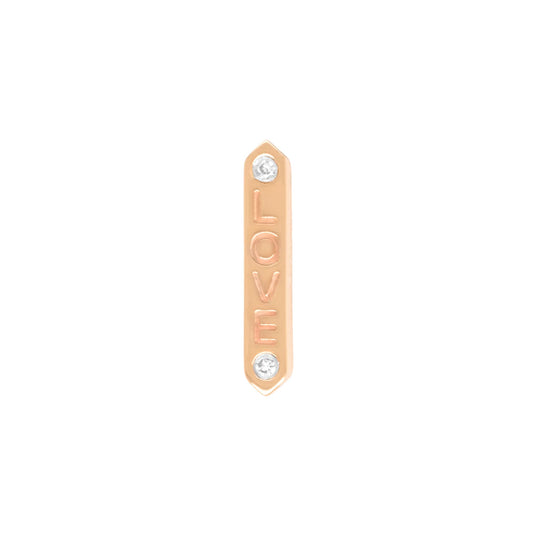 "LOVE" + DIAMOND - THREADLESS END *PRE-ORDER* Buddha Jewelry