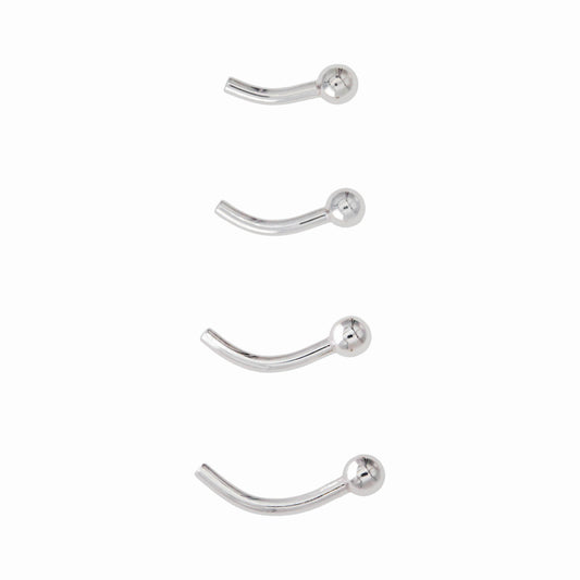 16G CURVE BARBELL - THREADLESS Divinity Metals
